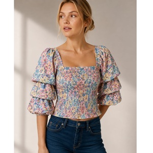 Excellent Quality Women <b>Crop</b> <b>Top</b> Trendy Cotton Casual Short <b>Top</b> For Summer And Daily Fashion Wear Available At Factory Price - Product Image 1