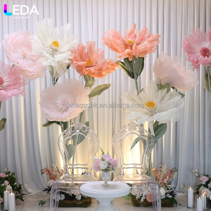 LEDA Wedding Events Parties Decorations Giant <b>Flower</b> Colorful Large-branch Organza <b>Flower</b> Clusters - Product Image 2