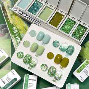 Nuovo Smalto Gel UV <span class=keywords><strong>MORDA</strong></span> Serie Verde 2025, Non Tossico, Lunga Durata, di Lusso, in Bottiglia con Polimerizzazione LED per Nail Art Professionale - Product Image 1