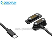 Cable de Carga Magnético USB Tipo C de 10 Pines, Conector Macho-Hembra Pogo Pin, Solución de Alimentación, Contacto Magnético de 10 Pines, Placa de Circuito Impreso para Soldar