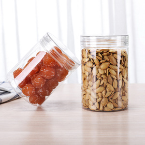 Empty Plastic Pop Top <strong>Cans</strong> for Food Cookies Nuts Peanut Butter Candies <strong>with</strong> Pull-ring Lids - Product Image 2