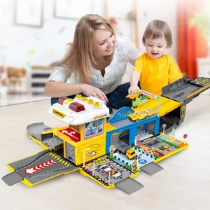 Truck Play Track Set Diy Garage Auto Kids Rail Parkeerplaats Speelgoed