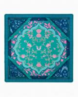 Tapis de Mahjong pliable moderne de 31,5 pouces, motif floral tropical turquoise, tigres blancs, singes, antidérapant, portable, écologique, article de luxe