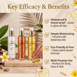 HKH <b>Moisturizing</b> Custom Waterproof Long Lasting Eco-Friendly Non-Toxic Liquid Body Shimmer Glitter <b>Spray</b> Oil Natural Vegan - Product Image 3
