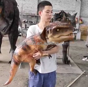 Nuevos modelos Animatronic dinosaurio marioneta de mano evento Fiesta accesorios divertidos realista silicona parpadeo dinosaurio marioneta con sonido - Product Image 2
