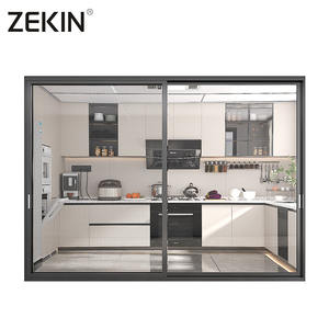 Zekin ประตูบานเลื่อนอลูมิเนียมเคลือบคู่ AS2047สไตล์ออสเตรเลียสำหรับห้องนั่งเล่นและระเบียงภายนอกแบบซ้อน - Product Image 3