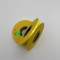 Ruban en film polyester Mylar de couleur jaune avec revêtement de colle thermofusible pour applications basse tension, enveloppement de fils et de câbles et utilisation de ceintures