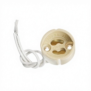 Portalámparas <span class=keywords><strong>GU10</strong></span> de Cerámica con Cable de Silicona de 10cm, AC85-265V, Garantía de 2 Años para LED/Halógeno, Venta Directa de Fábrica - Product Image 2