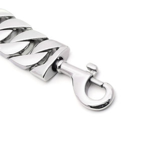 निर्माता समायोज्य बुलडॉग श्रृंखला 42mm सभी आकार चांदी कुत्ते की चेन - Product Image 4