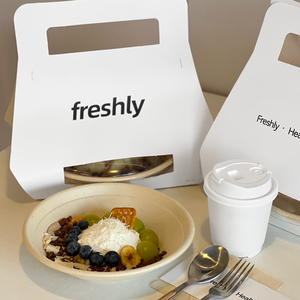 Bol de pulpe de <span class=keywords><strong>yaourt</strong></span> de repas léger jetable emballage en carton portable pour l'impression d'estampage à emporter de brassage à froid pour les salades aliments - Product Image 4