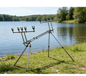 ขาตั้งคันเบ็ดตกปลาแบบพับได้รวดเร็ว พกพาสะดวก ทำจากอลูมิเนียมอัลลอยด์ สำหรับตก<span class=keywords><strong>ปลา</strong></span>คาร์พในยุโรป ระยะไกล - Product Image 1