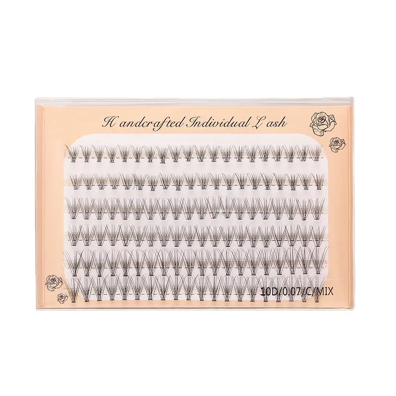 Hot Sale Grafted Eyelashes 6 Rows Of Dense Natural Single Cluster Panting False Eyelashes Kit