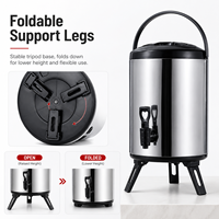Distributeur de boissons isolé en acier inoxydable Offres Spéciales baril de café seau à thé au lait avec robinet