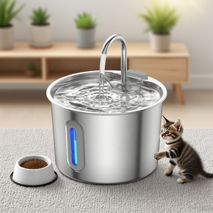 Smart Stainless Steel Pet Water Dispenser Mute Automatic Circulation <strong>Feeder</strong> for Dogs and <strong>Cats</strong> Solid Pattern Drinking Artifact - Product Image 3