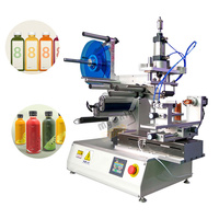 Etiqueteuse semi-automatique manuelle à colle humide double face pour toute forme de bouteille avec code