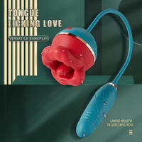 Vibrateur à succion clitoridienne 2 en 1 Rose, stimulateur clitoridien puissant à 8 vitesses, jouet sexuel pour femmes adultes