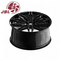 Nouvelles jantes monobloc forgées 16-24 pouces, noir brillant, multi-branches, en alliage d'aluminium 25 mm, compatibles berlines et SUV 5x112 5x114.3 5x120