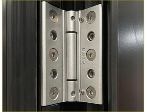 Porte coulissante <span class=keywords><strong>accordéon</strong></span> moderne en aluminium noir, style <span class=keywords><strong>français</strong></span>, porte coulissante en verre à double battant, cloison de patio, portes pliantes coulissantes - Product Image 2