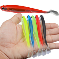 Hameçons de pêche lumineux en PVC multicolores de haute qualité, 10 cm, 6,7 g, avec queue de canard pour la pêche au bar en mer et en rivière
