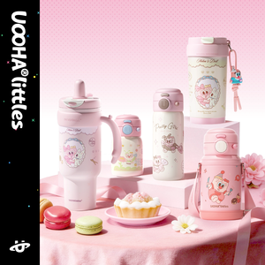 UOOHA [Yu] Tasse isotherme sous vide Little Helen Cartoon pour filles, tasse à café et à eau haut de gamme avec paille, cadeau d'anniversaire - Product Image 2