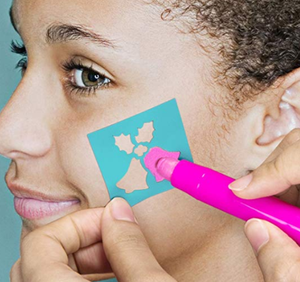 ลายฉลุ PVC สำหรับสักร่างกายและทาสีบนใบหน้ารูปฟีนิกซ์สีทองใช้ซ้ำได้ - Product Image 2