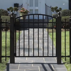<span class=keywords><strong>Serrure</strong></span> extérieure ornementale Conception de loquet de porte en <span class=keywords><strong>fer</strong></span> <span class=keywords><strong>forgé</strong></span> Porte en acier soudé Conception de porte à double portes de cour solide fantaisie - Product Image 6