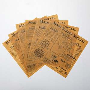 Papier d'emballage imprimé sur mesure 18x18, qualité boulangerie, enduit de cire, résistant à la graisse, pour sandwichs, hamburgers, pizzas, pains, pour traiteur - Product Image 1