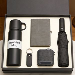Custom Logo Modern PU Leather Corporate Employee Promotional <b>Gift</b> <b>Set</b> with UV Printing/Hot Stamping for Christmas & New Year - Product Image 3