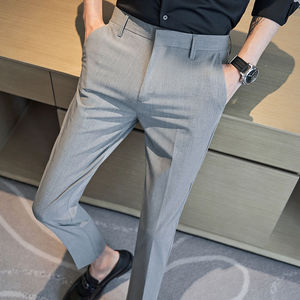 <span class=keywords><strong>Pantaloni</strong></span> da uomo primavera ed estate da lavoro nuovi <span class=keywords><strong>pantaloni</strong></span> Casual Slim-fit Non stiranti elastici all'ingrosso della fabbrica - Product Image 6