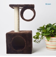 Arbre à chat multi-niveaux en peluche avec griffoir intégré et plateforme de saut pour chats d'intérieur