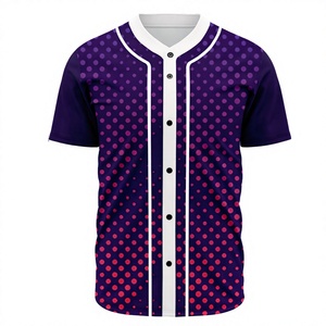 เสื้อเบสบอลเยาวชนขายส่ง พิมพ์ลายตามสั่ง ดีไซน์กระดุมเต็มตัว |   ชุดทีม OEM ระบายอากาศได้ดี ผลิตจากโพลีเอสเตอร์ สำหรับโรงเรียนและชมรมต่างๆ - Product Image 1