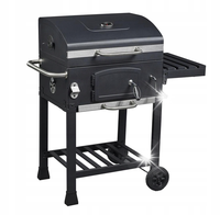 Four à pizza de table moderne portable de 13 pouces avec revêtement en poudre de fer, chariot, sécurité contre les flammes, commande tactile, allumage piézo pour plus de 5 personnes
