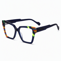 Lunettes unisexes pour adultes Resda 2026, monture carrée élégante, en acétate laminé de haute qualité, transparentes, classiques, polyvalentes, décoratives