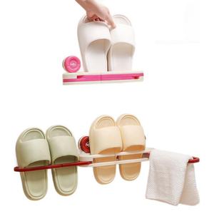 2026 Wholesale Wall Mounted Slipper Rack Foldable <b>Shoe</b> Organizer Bathroom Towel <b>Holder</b> Space Saving Storage Rack For Home Hotel - Product Image 5
