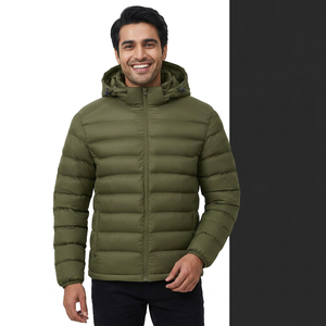 Vestes pour hommes Logo personnalisé Vestes matelassées de haute qualité pour hommes Prix bas Col à capuche Port régulier Vêtements de rue pour adultes Vêtements d'hiver - Product Image 1