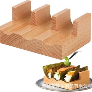 Soporte de madera maciza para torre de sushi, soporte para rollos de sushi, expositor de servicio, soporte multifuncional para bolas de arroz para restaurantes familiares - Product Image 3