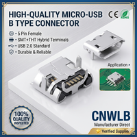 16 PIN Female USB Type-C Connector TYPE-C 16PLT-H10.0 5A Stainless Steel Case Charging Port