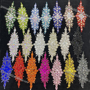 PE001 gümrük parlak el yapımı gelin kristal aplikler elmas suni elmaslı yama elbise için - Product Image 4