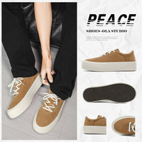 Tendance mode : vente en gros de tongs basses en toile pour hommes, nouvelle collection été, semelles épaisses, pour un usage décontracté, chaussures de skate.