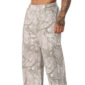 Pantalones Anchos de Cintura Alta con Estampado de Camuflaje, Bordados, de Alta Calidad, 100% Algodón Tejido, Estilo Desgastado, Talla Grande - Product Image 1