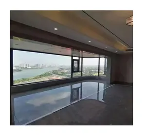 Vloer Tot Plafond Aluminium Gebogen Glas Windows