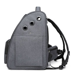 Sac à dos de transport pour chien de luxe Oxford avec fermeture éclair, pliable, respirant, double épaule, pour voyages - Product Image 3