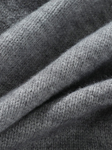 Unisex <b>Vintage</b> Breathable Solid Knit Oversized Fall Winter New Slouchy <b>Cardigan</b> Coat with Front Logo - Product Image 2