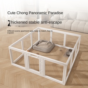 Şeffaf akrilik evcil hayvan kafesi katı meksika tasarım düğmesi çelik muhafaza anti-cezaevi kaçış orta küçük kapalı köpek çit - Product Image 2