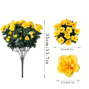 6 bó hoa Nhân Tạo Hoa trà cho ngoài trời trang trí lụa nhìn thật camellias cho hiên hiên sân vườn - Product Image 4