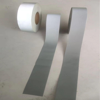 Bande réfléchissante fluorescente argentée brillante Aoke 5CM, lavable 50 fois, indéchirable, autocollant de signalisation pour vêtements de travail, points blancs