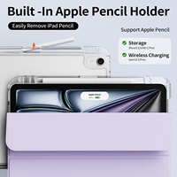 Étui de protection pour iPad Air 11 pouces M4 2026 & M3 2025 & M2 2024, étui avec support, coque arrière rigide transparente pour iPad 10.9