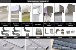 Accessoires pour stores enrouleurs zébrés : Rail supérieur et inférieur, <span class=keywords><strong>insert</strong></span> en tissu en forme d'arche en aluminium, fournis par l'usine - Product Image 3