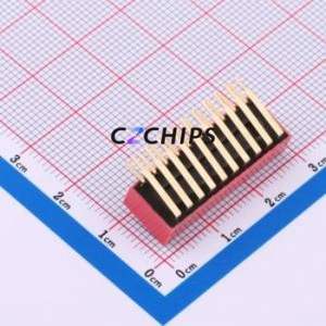 DA-10-R-T DIP Switch Through hole Component (THT),P=2.54mm Switch Piano Key Single Pole Single Throw 10 2.54mm - Product Image 2