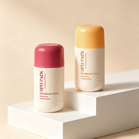Bouteille de déodorant roll-on en forme de cylindre personnalisée PP 15ml30ml50ml, flacons cosmétiques en plastique vides avec impression UV, emballage de beauté